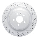 R1 Concepts 2013-2019 Mercedes-Benz GL550 Rear Right Drilled & Slotted Geoperformance Rotor