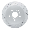 R1 Concepts 2009-2015 Toyota Venza Rear Left Drilled & Slotted Geoperformance Rotor