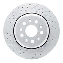 R1 Concepts 2014-2016 Maserati Ghibli Rear Left Drilled & Slotted Geoperformance Rotor