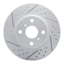 R1 Concepts 2012-2015 Scion Iq Front Left Drilled & Slotted Geoperformance Rotor