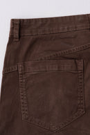 City Fashion Brown Slim Fit Shorts for Men