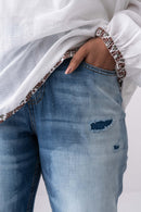 Retro Revival High-Waisted Slim Fit Flare Jeans