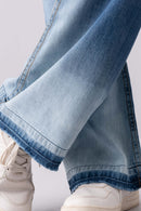 Retro Revival High-Waisted Slim Fit Flare Jeans