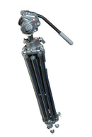 Used Manfrotto 028B Triman Tripod with Geared Center Column w/501HDV Head