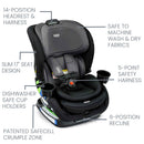 Poplar 2 in 1 Convertible Car Seat - Stone Onyx
