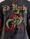 Ed Hardy Dagger Snake Rhinestone Tee