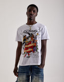 Ed Hardy Pierced Eagle Rhinestone Tee
