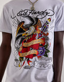 Ed Hardy Pierced Eagle Rhinestone Tee