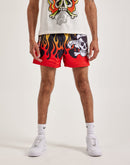 Ed Hardy Fire Skull Mesh Shorts