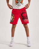 Ed Hardy Flame Cobra Fleece Shorts