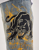Ed Hardy Crouching Panther Skater Denim Shorts