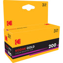 Eastman Kodak GOLD 200 Color Negative Film (35mm Roll Film, 24 Exposures, 3-Pack)