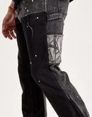EPTM Camo Pocket Flared Denim Jeans