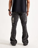 EPTM Camo Pocket Flared Denim Jeans