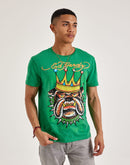 Ed Hardy Bulldog Rhinestone Tee