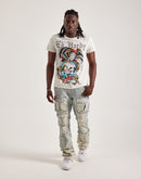 Ed Hardy Battle Skull Rhinestone Tee