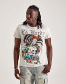Ed Hardy Battle Skull Rhinestone Tee
