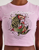 Ed Hardy Rhinestone Koi Fish Baby Tee