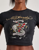 Ed Hardy Rhinestone Mi Amor Baby Tee