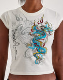 Ed Hardy Dragon Cap Sleeve Tee