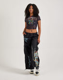 Ed Hardy Dragon Print Mesh Top