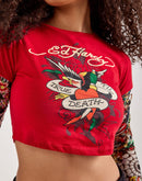 Ed Hardy Mesh True Eagle Tattoo Long-Sleeve Top