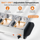 Electric Buffet Server Food Warmer With 3 Removable Trays