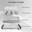 Electric Buffet Server Food Warmer With 3 Removable Trays