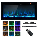 Electric Fireplace In-Wall Recessed With Remote Control and Adjustable Color and Brightness-36 Inches