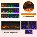 Electric Fireplace In-Wall Recessed With Remote Control and Adjustable Color and Brightness-36 Inches