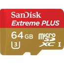 SanDisk Extreme Plus 64GB UHS-I microSDXC Memory Card with SD Adapter