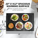 Food Warmer with Adjustable Temperature, Electric Warming Tray with Cool-Touch Handles for Parties