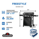 Napoleon Freestyle™ 24 Inch Pre-seasoned Non-Stick Griddle