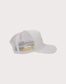 GENERAL RELATIVITY COMPANY LLC Hennything Goes Trucker White/Gold Snapback