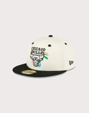 New Era Chicago Bulls 59FIFTY Floral Fitted Hat-Chrome/White