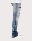 Akoo Monarch Slim Fit Stack Jeans