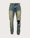 Grindhouse Vintage Wash With Rips Slim Fit Jeans