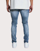 Crysp Denim Marble Slim Fit Light Wash Jeans