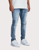 Crysp Denim Marble Slim Fit Light Wash Jeans