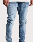 Crysp Denim Marble Slim Fit Light Wash Jeans