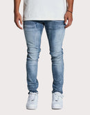 Crysp Denim Marble Slim Fit Light Wash Jeans