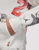 Nike Essential Printed Fleece Cream Hoodie