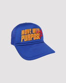 GENERAL RELATIVITY COMPANY LLC Move With Purpose Trucker Snapback Hat-Royal Blue