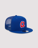 New Era Atlanta Braves 9FIFTY Evergreen Trucker Blue Snapback