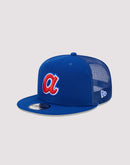 New Era Atlanta Braves 9FIFTY Evergreen Trucker Blue Snapback
