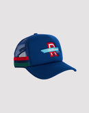 REFERENCE CO . Born to Win Racing Stripe Trucker Blue Snapback