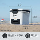 Ninja FrostVault™ 30qt Hard Cooler with Cold Dry Zone, Cloud White