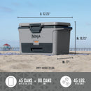 Ninja FrostVault™ 50qt Hard Cooler with Cold Dry Zone, Slate Gray