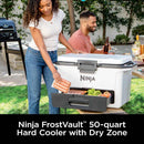 Ninja FrostVault™ 50qt Hard Cooler with Cold Dry Zone, Cloud White