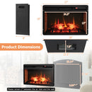 26 Inch Infrared Electric Fireplace Insert With Remote Control-Black